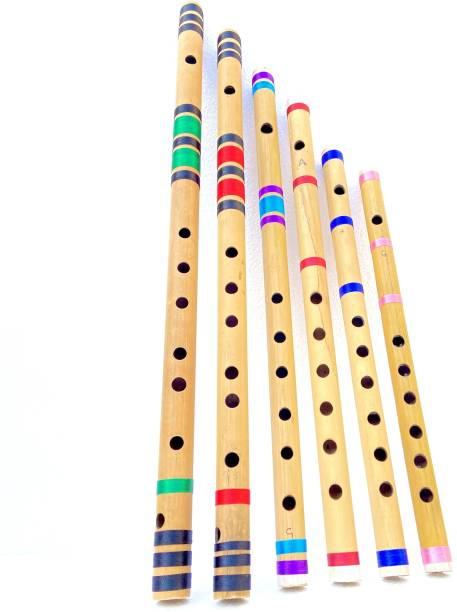 KHALSA MUSICAL Flute G Sharp C Sharp G Scale A Scale C Scale B Scale Professional Six Pcs Set Bamboo Flute