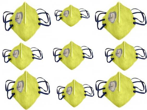 psu NEW Venus Anti-Pollution Best Quality Mask V410V ( Yellow ) Respirator PACK OF 9