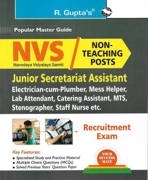 NVS Non Teaching Posts ( Junior Secretariat Assistant , Electrician Cum Plumber , Mess Helper , Lap Attendant , Catering Assistant , MTS , Stenographer , Staff Nurse ) In English