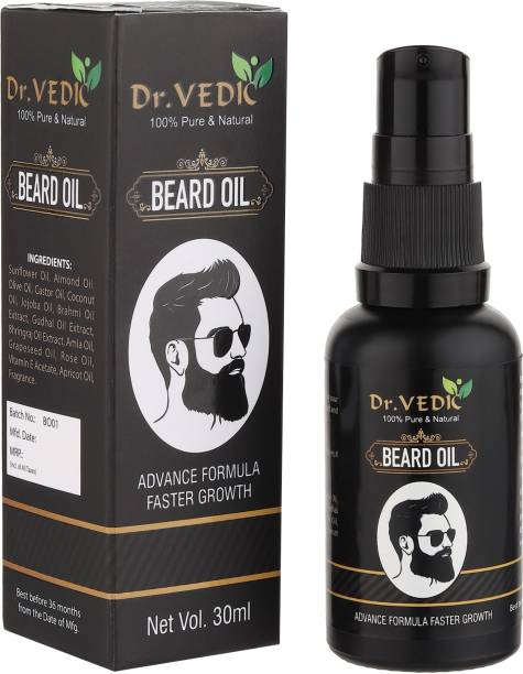 Dr.Vedic Beard Hair Growth Oil For Faster Beard Growth And Thicker Looking Beard Hair Oil
