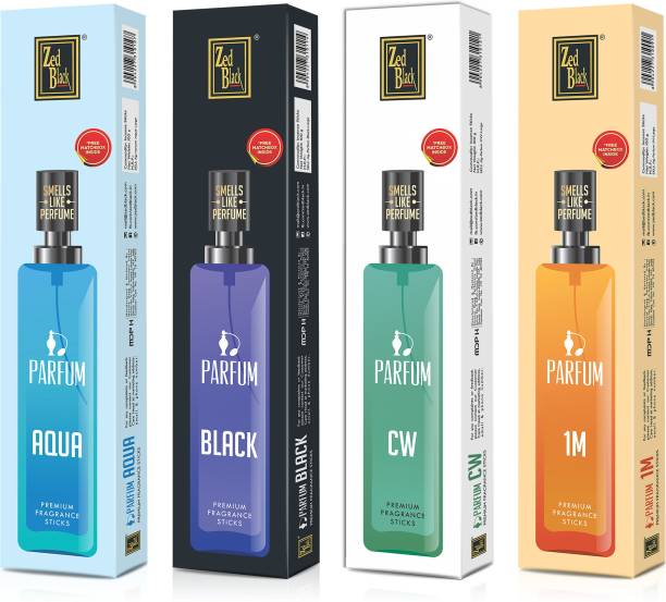 Zed Black Parfum Premium Fragrance Incense Sticks (pack of 4) Suitable For Everyday Use – Alluring Fragrance Sticks CW, Black, 1M, Aqua