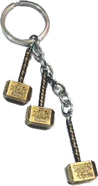 JAINSON MARTIN THOR 3 IN ONE HAMMER KEYCHAIN[GOLDEN] Key Chain