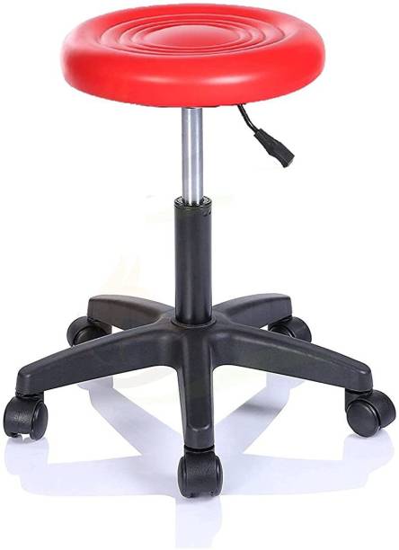 Finch Fox Revolving Medical Mobile Doctor's Stools with PU Leather in Red Seat & PVC Base Hospital/Clinic Stool
