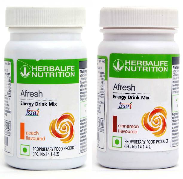 Herbalife Nutrition Afresh Energy Drink Mix Peach & Cinnamon Flavor 2 pcs Energy Drink