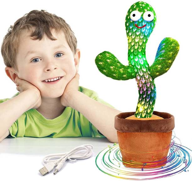 Chakam Talking Dancing Cactus, Dancing and Singing Electronic Plush Learning toy C37