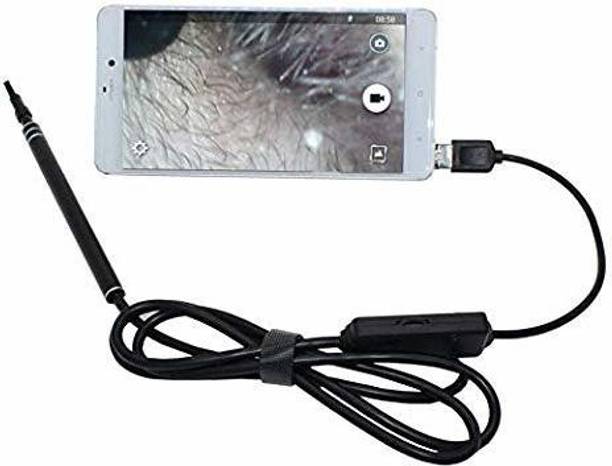LEEGOAL 2 Meters Ear Otoscope USB Microscope Inspection Camera with 6 LED 5.5mm Len Size Security Camera