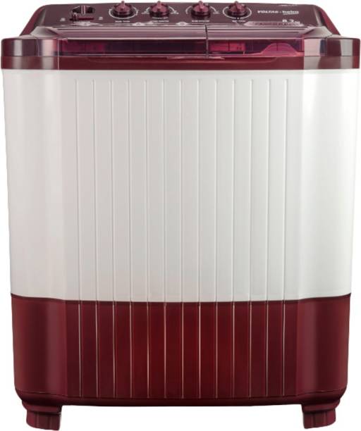 Voltas Beko by A Tata Product 8.2 kg Semi Automatic Top Load Washing Machine Maroon, White