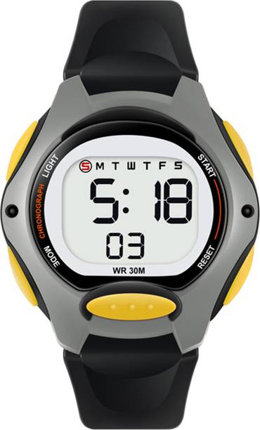 Time Up New Arrival Small Size Multi-Color Dial Alarm,Light,Stopwatch & Water Proof Digital Watch  - For Boys & Girls