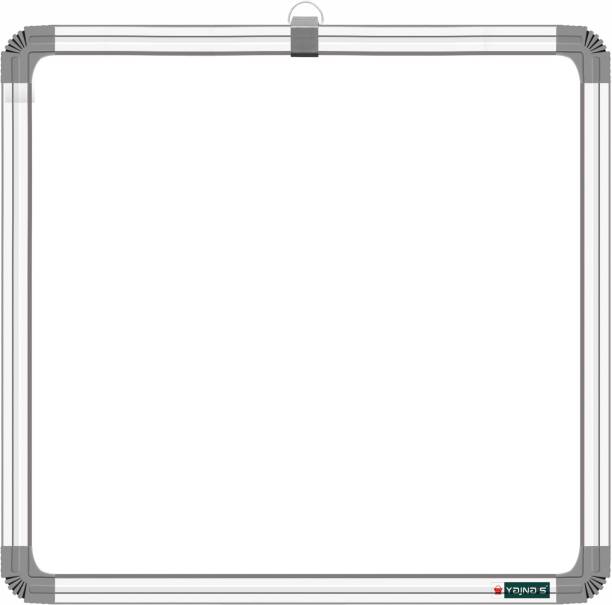 YAJNAS Non Magnetic 1X1 Feet Double Sided White Board and Chalk Board Whiteboards