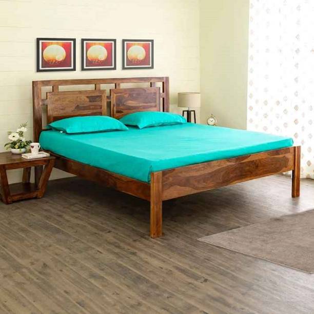 SMAART CRAAFTS Solid Wood King Bed, 112.26800000000001 cm x 185.42000000000002 cm (3.68 ft x 6.08 ft)