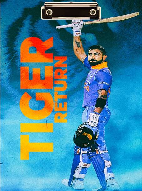 BPDESIGNSOLUTION Virat Kohli Reprint Clip Board Exam Pad (14x9.5 Inches)