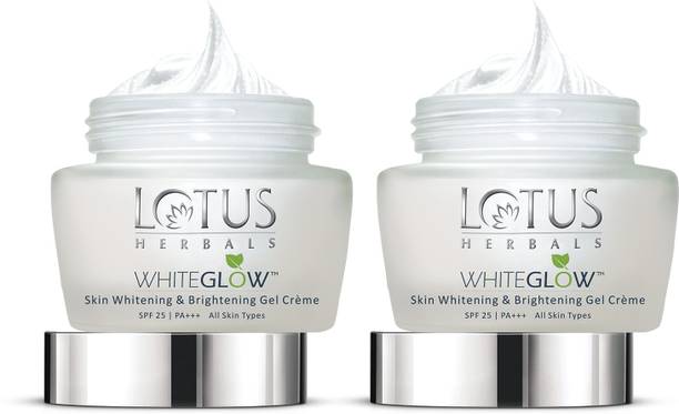 LOTUS HERBALS Whiteglow Skin Whitening & Brightening Gel Cream | SPF 25 | Pa +++| 40g