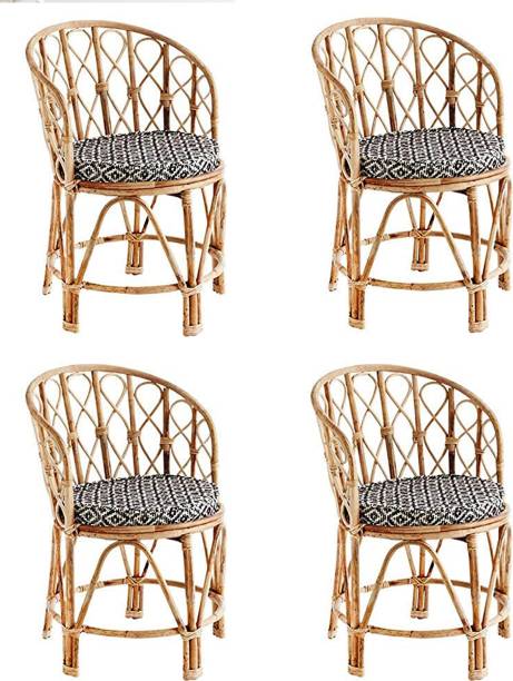RAINBOW Cane Rattan Chair for Indoor,Outdoor Sitting with Cushion For Home,Balcony Patio Cane Outdoor Chair