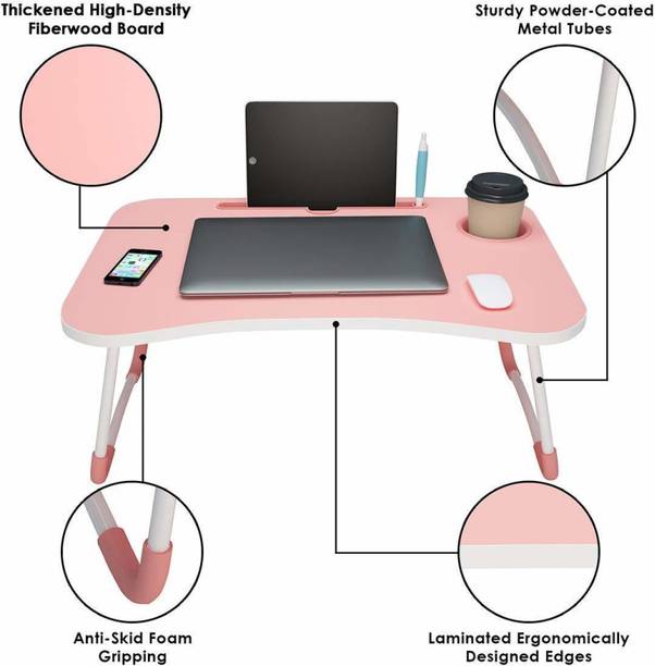 unique hub Multi-Purpose Laptop Table/Study Table/Bed Table/Foldable and Portable Wooden Wood Portable Laptop Table