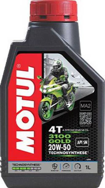 MOTUL 3100 4T GOLD 20W50 TECHNOSYNTHESE सिंथेटिक ब्लेंड इंजन ऑइल