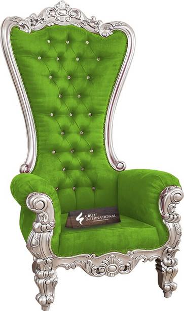 CRUZ INTERNATIONAL Maharaja Silver Mango Solid Wood Living Room Chair