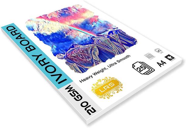 LRS Ivory Sheet - Pack of 25 - Super Smooth A4 210 gsm Drawing Paper