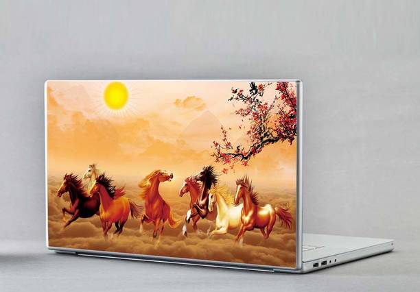 Craft Advertising Seven Horse Color Sticker For Laptop Tablet MacBook Size 16X11 Inch Vinyl Laptop Decal 16
