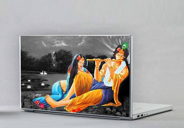 Craft Advertising Radha Krishna Sticker For Laptop Tablet MacBook Size 16X11 Inch Vinyl Laptop Decal 16