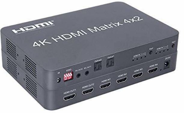 Tobo hdmi matrix switcher 4k 4x2 HDMI Matrix Switch Splitter EDID at 30Hz 32 inch Blu-ray Player