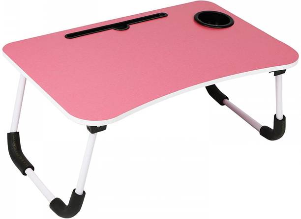 BBD Kitchen Shop Study Table for Students Wood Portable Laptop Table Finish Color - PINK Solid Wood Study Table