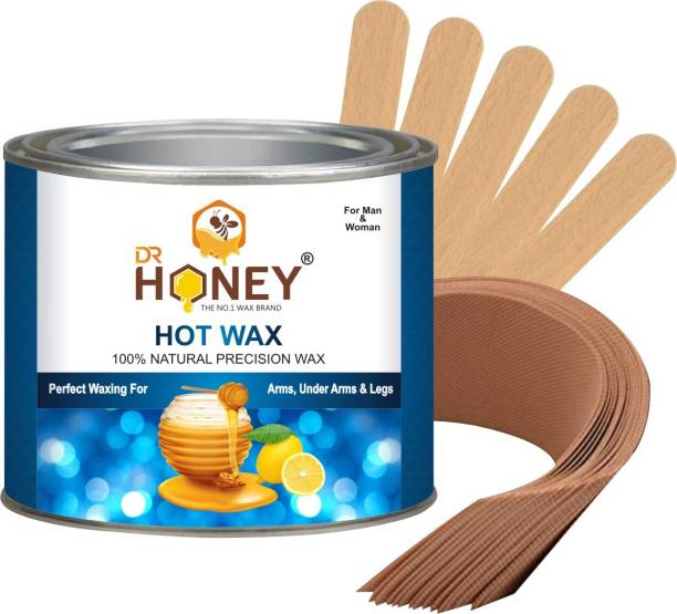 DR.HONEY honey nature hot wax 600.47 gram strips and sticks soft wax waxing For under arms & legs and full body hair removal all skin type for man| woman| girls| boys 100% natural wax Slowing down of hair re-growth Cream