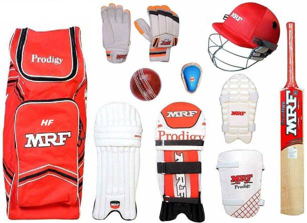 HF GENIUS MRF ( RED ) Full Size ( Ideal For 15-21 Years ) Complete क्रिकेट किट