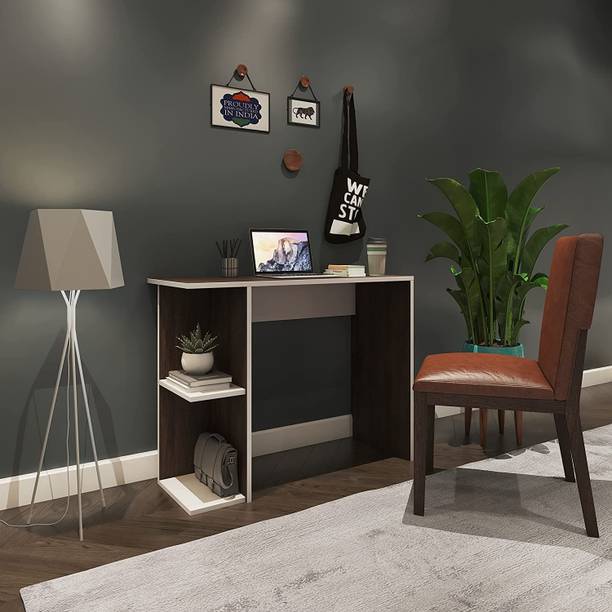 plantzy Multifunctional Wooden Study/Laptop Computer table(40x16x28inches,White-Wenge) Engineered Wood Study Table