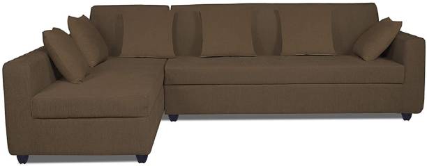 CHANDRIKA ENTERPRISES Fabric 3 + 2 brown Sofa Set
