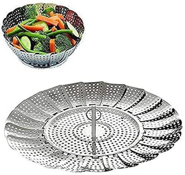 KENTELLY Stainless Steel Foldable Collapsible Insert Pot Steamer Basket for Vegetables Steel Steamer