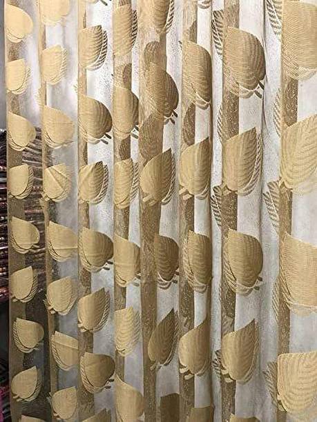 Frizty 213 cm (7 ft) Net Semi Transparent Door Curtain (Pack Of 2)
