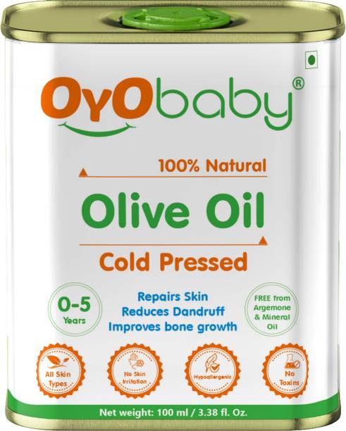 Oyo Baby Olive Oil Cold Pressed With Vitamin E & K For Moisturizing & Hydrating Dry Skin Hair Oil