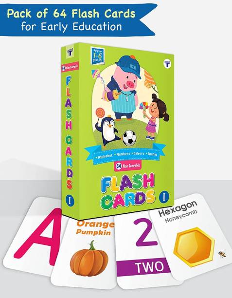 Target Publications Flash Cards for Kids | 64 Non Tearable Cards | 1 to 20 Numbers in Words, Basic Shapes and Colors, A to Z Alphabet Flash Cards | Fun Learning for Kids | 1 - 6 Year Kids | Early Childhood Education