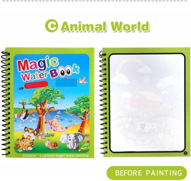 Dykidrah Water Quick Dry Book with Magic Pen Painting Book for Children Education Magic Book Nib Sketch Pens