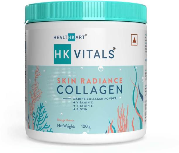 HEALTHKART HK Vitals Skin Radiance Collagen Supplement with Biotin, Orange, 100 g