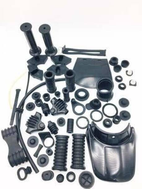 MJAuto Yamaha Rx100 / Rx 135 Complete Rubber Kit, Black Bike Silencer Rubber