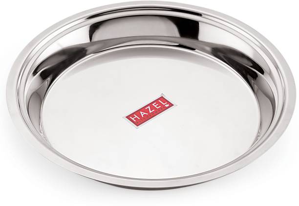 हेज़ल Stainless Steel Parat Parat For Dough Flour Kneading Atta Parat, 33 cm, 2700 ML परात
