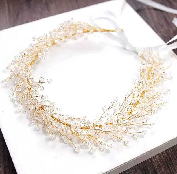 IBDA Crystal Headdress Fancy Hair Clip Hair Vine and Headpiece Wedding Tiara Hair Accessory Set