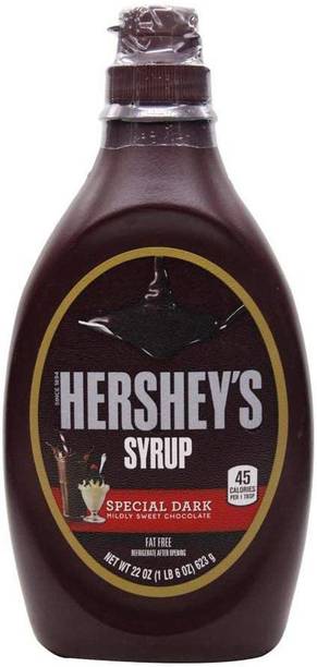 HERSHEY'S SPECIAL DARK MILDLY SWEET CHOCOLATE SYRUP IMPORTED MADE IN USA CHOCOLATE SYRUP