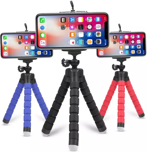 Kaliou Multi-Position Live Broadcast Bracket,Multi-Function Live Clip for Selfie Stick/Mobile Phone/Tripod/Monopod Small Three-Position Bracket