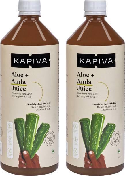 Kapiva Aloe Vera + Amla Juice - Natural Skin Rejuvination,helps in Weight Management