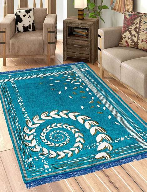 RADECOR Light Blue Velvet Carpet