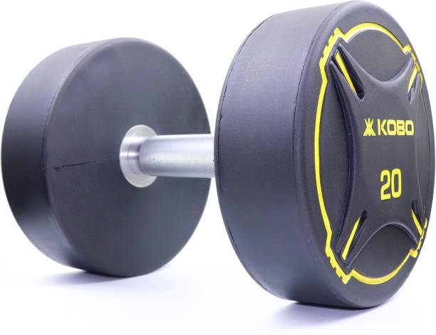 KOBO Professional TPU Dumbbell 20 Kg x 2 = 40 Kg (IMPORTED) Fixed Weight Dumbbell