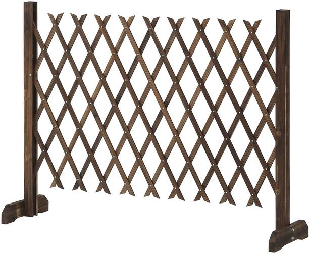 Takasho Wooden Garden Foldable Fence net Heavy Duty for Outdoor Garden Lawn 0.9 m Fence Picket