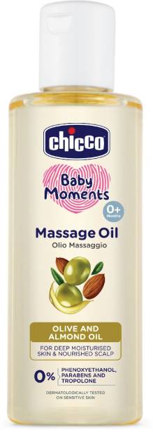 Chicco Baby Moments Massage oil for baby Paraben & SLS Free, Phenoxyethanol free,0M+