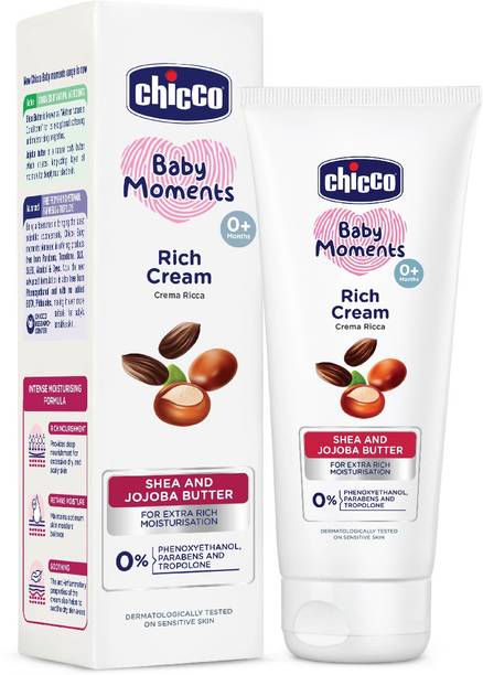 Chicco Baby Moments Rich Cream, for baby ,Paraben , SLS & Phenoxyethanol free,0M+