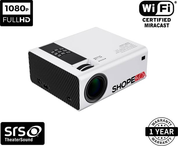 Shopexo Y6 WiFi Full HD 8000 lm LED Corded Mobiles Portable Projector