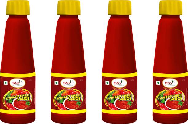DNV Tasty & Fresh Tomato Chilly Sauce 200g Pack of 4 Sauce