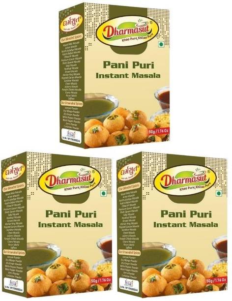 Dharmasut Spicy Ready to Mix Instant Pani Puri Masala | Golgappa Masala | 150g