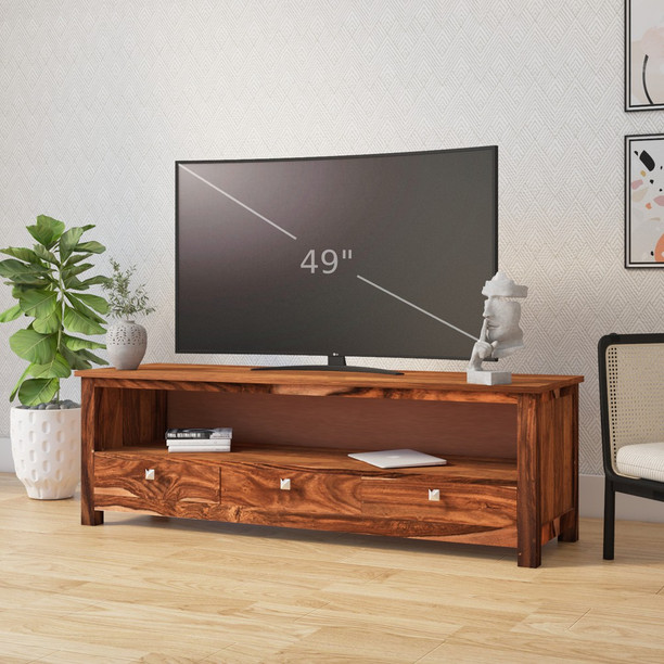 Light oak tv stand 55 inch